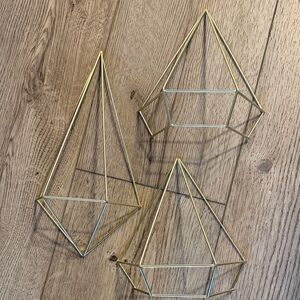 Geometric Gold Wire Wall Decor Set
